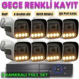 XM Pro 5 Megapiksel Gece Renkli Gösteren 8 Kameralı Güvenlik Kamerası Seti