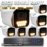XM Pro 7 Kameralı 5MP Metal Kasa Gece Renkli Güvenlik Kamera Seti