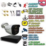 XM Pro PKMX504S1 - 1'li 5mp Renkli Gece Görüşlü Yapay Zeka Destekli PVC Kasa Kamera Seti