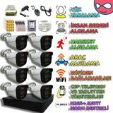 XM Pro PKMX504S8 - 8 Kameralı 4 WARM LED’li PVC Kasa Renkli Gece Görüşlü 5MP Sony Lensli Güvenlik Kamera Seti