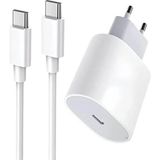 Xmart Iphone 15 Pro Max Uyumlu 25W Hızlı Şarj Aleti Adaptör + Kablo (1m) - Beyaz
