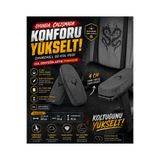XMAX Churchill 3D Koltuk Kol Pedi Kadife Kumaş 32 DNS Yoğun Sünger Koyu Antrasit (Ergonomik Kol Destek)