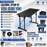 XMAX Jetkur Siyah Mdf Bilgisayar Oyuncu Masası Sallanmaz Metal Ayaklı - Vida Derdi Yok - 120 X 60