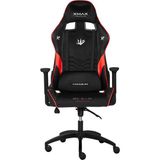 XMAX / Rio Plus Terletmez Kısmi Derili Kadife Kumaş Kırmızı Siyah Gaming Oyuncu Koltuğu / 120 kg Taşır - Kırmızı - Siyah
