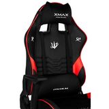 XMAX/Rio Terletmez Kısmi Derili Kadife Kumaş Kırmızı Siyah Gaming Oyuncu Koltuğu / 120 Kg Taşır 787612456876
