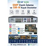 Xmeye 8 Kanal 5Mp H.265+ Yüz Algılama Destekli 5İn1 Xvr Kayıt Cihazı