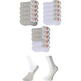 Xmlsepetim Gri ve Beyaz Erkek Babet Çorap 15 Çift - 40 - Gri - Beyaz