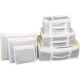 Xnews Bavul Içi Düzenleyici Valiz Organizer 6 Lı Set - Çizgili- - 6'lı - Beyaz