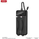 Xo 20000MAH 22.5W+20W 3 Çıkışlı Dijital Ekranlı Hızlı Şarj Destekli Powerbank - Siyah
