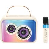 Xo 20W Rgb Işıklı Kablosuz Bluetooth Hoparlör ve Karaoke Mikrofon Seti (F54) - Şeffaf