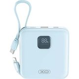 Xo 22.5W Pd Fast Type-C Usb-C Iphone Uyumlu Kablolu 10000 Mah Taşınabilir Şarj Aleti Powerbank PR235 - Mavi