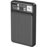 Xo 22.5W Pd Hızlı USB Type-C Wireless Kablosuz Taşınabilir 10000 Mah Şarj Aleti Powerbank PR218 - Siyah
