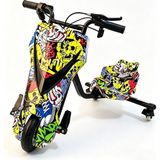 Xo 250W Elektrikli Drift Arabası - 250W, 3600MAH, 8 Inç Tekerlek, Akülü E-Drift Car- DP-V03 V-Style - Sarı-Siyah