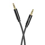 XO 3.5mm AUX Ses Kablosu R211C, 1 Metre Örgü Kaplama, Araba ve Kulaklık Uyumlu, HD Ses, Dayanıklı Kablo (Siyah)