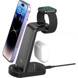 Xo 3 in 1 Çoklu Şarj İstasyonu ve Masaüstü Organizer - iPhone ve Kablosuz Kulaklık Uyumlu (WX035)