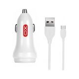 Xo Araç Çakmak Şarj Cihazı 2.4A Universal Çift USB Beyaz