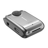 XO Bataryalı Bluetooth Verici BCC15 – 3.5mm Ses Çıkışı, TF Kart Desteği, Bluetooth 5.3 Teknolojisi ile Araç İçi Kablosuz Müzik Yayını, 120mAh Pil ve 6 Saat Oynatma Süresi, Gri