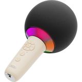 Xo BE50 Kablosuz Karaoke Mikrofonu Bluetooth 5.3 Şarjlı Taşınabilir Profesyonel Ses Değiştiricili - Krem