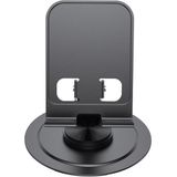 Xo C151 360° Dönebilen Metal Telefon Tutucu - Profesyonel Masaüstü Telefon Standı - Siyah