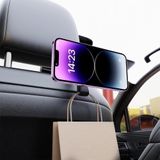 Xo C195 Manyetik Araç Arka Koltuk Telefon Tutucu - Güçlü Mıknatıslı ve Askı Kancalı Tasarım, 360 Derece Dönebilen Başlık, Tablet ve Akıllı Telefonlar İçin Çok Fonksiyonlu Tutacak