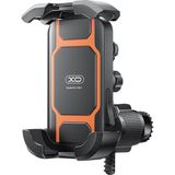 XO-C201 Tam Korumalı Motosiklet Telefon Tutucu Evrensel Gidon Montajlı Telefon Standı - Siyah
