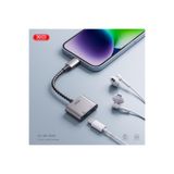 Xo Çift Lightning Çıkışlı iPhone ve iPad Uyumlu 2 In 1 Kulaklık ve Şarj Dönüştürücü Adaptör