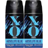 Xo Deodorant 150ML Erkek Absolute Blue, 0% Alüminyum, 2'li Set