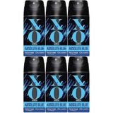 Xo Deodorant 150ML Erkek Absolute Blue, 0% Alüminyum, 6'lı Set