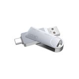 XO-DK03 64GB Metal Gövdeli Koruyucu Tasarım USB+USB-C Bellek Flash Disk