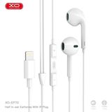 Xo EP70 iPhone Uyumlu Mikrofonlu Kulak Içi Kulaklık - Ses Kontrollü Beyaz Kablolu Kulaklık - Şeffaf
