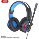 Xo GE08 Kulak Üstü Kablolu Rgb Işıklı Mikrofonlu Gaming Oyuncu Kulaklığı - 2 Metre - Hi-Fis - Siyah - Mavi