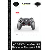 Xo Gp3 Turbo Özellikli Kablosuz Gamepad Ps3 Oyun Kumandası Gri Kumanda Eğlence Gereci