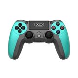 XO-GP6 Bluetooth ve Kablolu Oyun Kolu | PS4, PC, iOS, Android ve PS3 Uyumlu Çift Titreşimli Kablosuz Gamepad, 6 Eksen Jiroskop, Touchpad ve Kulaklık Jaklı RGB Oyuncu Kolu (Yeşil)