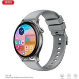 Xo J6 Yuvarlak Slim Kasa IP68 Sertifikalı Suya Dayanıklı Android iPhone Uyumlu Akıllı Saat - Gri
