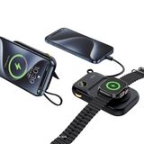 XO Magsafe ile Uyumlu Powerbank, Telefon ve Akıllı Saat Şarj,10000 mAh, 22.5W Hızlı Şarj, 15W Kablosuz Şarj, Magsafe Uyumlu, Dahili Type-C Kablo, Stand Olabilir, Dijital Gösterge, PR270 (Siyah)