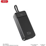 Xo PR276 22.5W+20W 3 Çıkışlı Dijital Ekranlı Fast Hızlı Şarj (2c Port, 1ip) 30000MAH Powerbank - Siyah