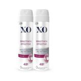 XO Sensitive & Effective Kadın Deodorant, Rice Oil, 48 Saat Koruma, 2x150 ml