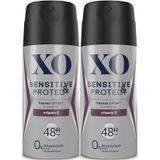 XO Sensitive & Protect Deodorant 150ML Erkek, Vitamin E, 48 Saat Koruma, 2'li Set