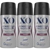 XO Sensitive Protect Deodorant 150ML Erkek, Vitamin E, 48 Saat Koruma, 3'lü Set