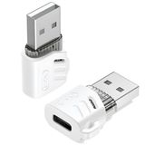 XO USB-A Erkek - Type-C Dişi Dönüştürücü Adaptör NB256D, Veri ve Şarj Destekli, 5gr, Beyaz