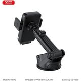 Xo WX043 15W Araç İçi Kablosuz Şarj Cihazı Vantuzlu Model - Telefon Tutucu - Siyah