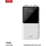 Xo XO-PR205 Beyaz 10.000 Mah Dijital Göstergeli 20W Taşınabilir Şarj Aleti Powerbank - Siyah