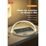 Xo XO-WX030 3ın1 15W Hızlı Wirelles Magsafe Temassız Şarj Standı Masa Lambası Telefon Tutucu - Siyah
