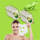 Xolo 10 Adet Lime Limon Hydrating Yüz Maskesi Lime Mask Aydınlatıcı XLM380