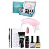 xolo 16 Parça Polijel Oje Yapma Seti Dark Pembe Evde Poligel Nail Art Seti