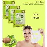 Xolo 3 Adet Kiwi Kivi Meyvesi Portakal Çiçeği Sulu Nemlendirici Yüz Kağıt Maske XLM120