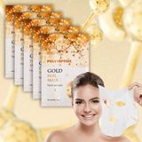 Xolo 5 Adet Altın Folyo Peg-40 Hint Yağı Maskesi Aydınlatıcı Yüz Maskesi Foil Mask 30ML XLM335