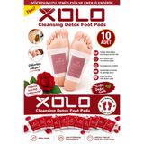 xolo Ayak Detoks Bandı 10 Adet Gül Aromalı Gece Kullanımlı Detox Foot Pads Ayak Bakım Pedi