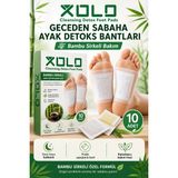 Xolo Ayak Detoks Detox Bandı 10 Adet Geceden Sabaha Kullanım Yapışkanlı Ayak Bakım Toksik Pedi