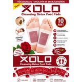 Xolo Gül Güllü Ayak Detoks Detox Bandı 10 Adet Geceden Sabaha Kullanım Yapışkanlı Ayak Bakım Toksik Pedi
